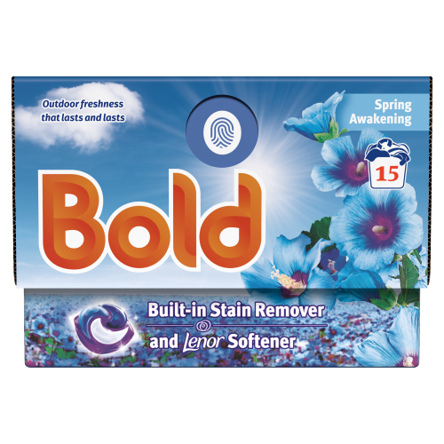 BOLD LAUNDRY DETERGENT LIQUID POD SPRING AWAKENING 15S