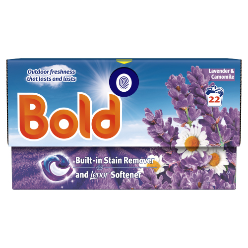 BOLD LAUNDRY DETERGENT LIQUID POD LAVENDER & CHAMOMILE 22S