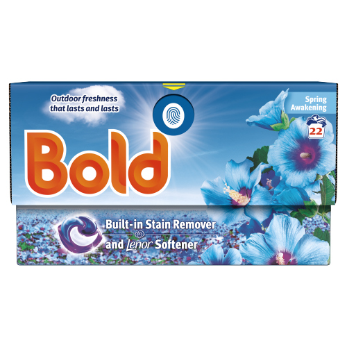 BOLD LAUNDRY DETERGENT LIQUID POD SPRING AWAKENING 22S