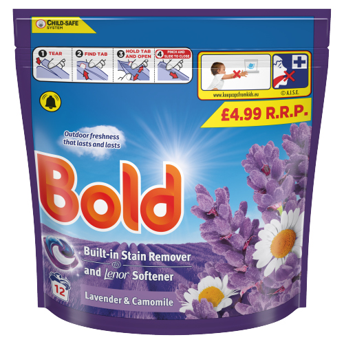 BOLD NON BIO LAVENDER & CAMOMILE PMP £4.99 12S