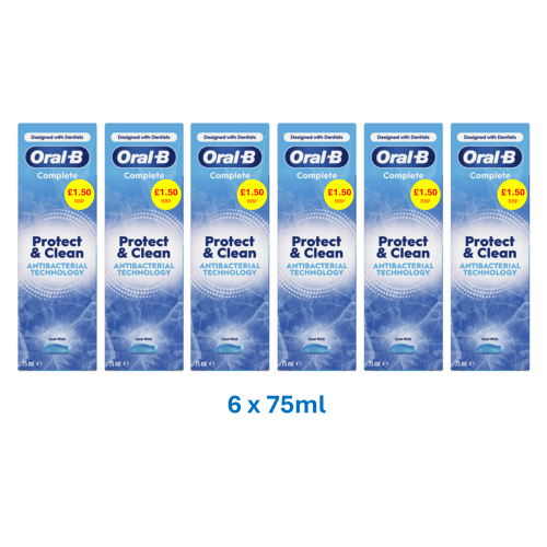 ORAL-B PROTECTION & CLEAN TOOTHPASTE PMP £1.50 75ML
