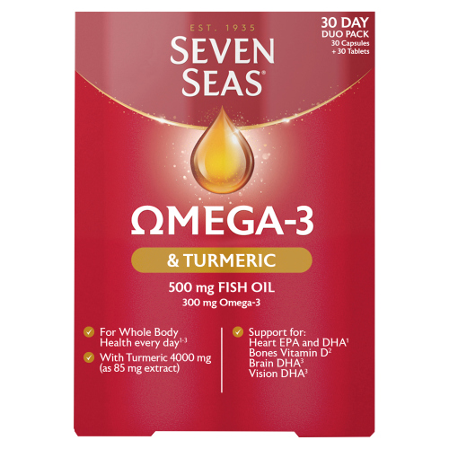 SEVEN SEAS OMEGA 3 + TUMERIC - 30 CAPSULES