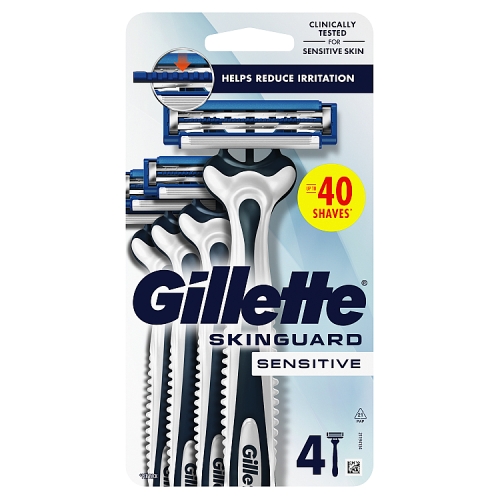 GILLETTE SKINGUARD FOR SENSITIVE SKIN DISPOSABLE RAZOR 4PK