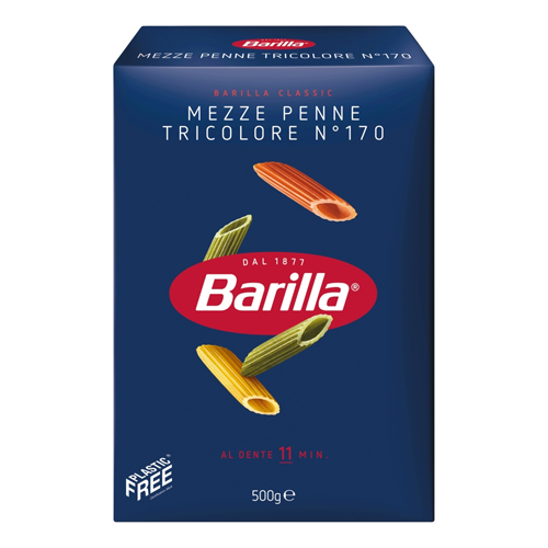 BARILLA MEZZE PENNE TRICOLORI 500G
