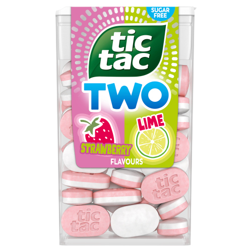 TIC TAC TWO LIME STRAWBERRY FLAVOURS 38.5G