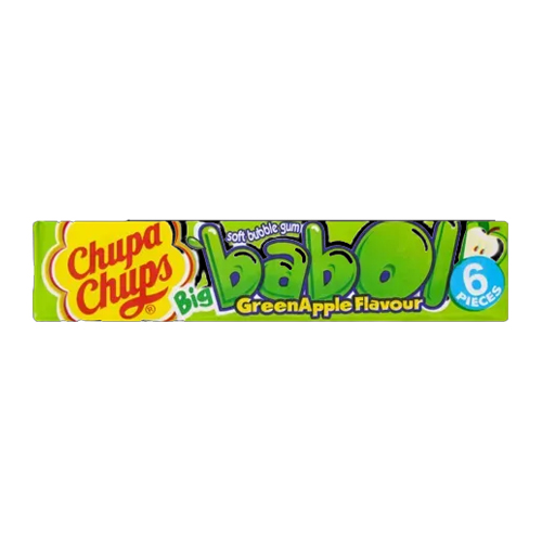 CHUPA CHUPS BIG BABOL APPLE FLAVOUR SOFT BUBBLE GUM 6 PIECES 27.6G
