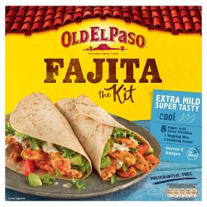 OLD EL PASO EXTRA MILD FAJITA KIT 476G