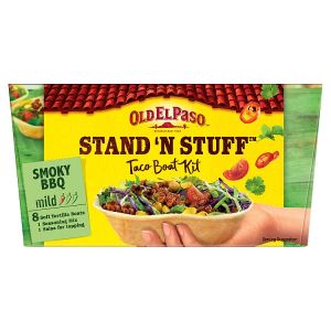 OLD EL PASO STAND 'N STUFF SMOKY BBQ TACO BOAT KIT 350G