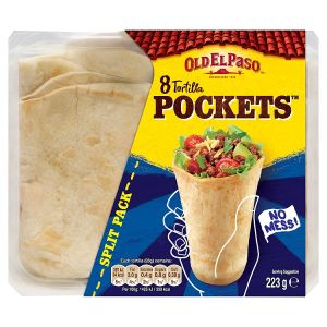OLD EL.PASO TORTILLA POCKETS 223G