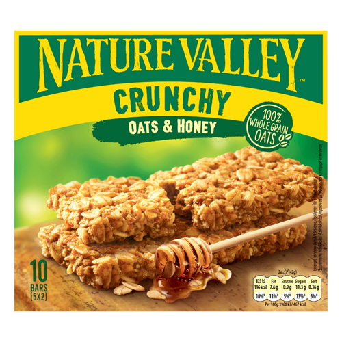 NATURE VALLEY CRUNCHY OATS & HONEY 10 BARS 210G