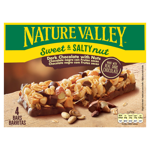 NATURE VALLEY SWEET & SALTY CHOCOLATE & NUT PMP £1.80 120G