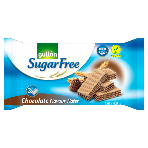 GULLON SUGAR FREE CHOCOLATE CREME FILLED WAFER 180G