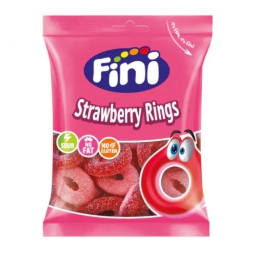 FINI HALAL STRAWBERRY RINGS BAG 75G