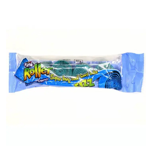 FINI RASPBERRY ROLLER FIZZ 4PK 80G