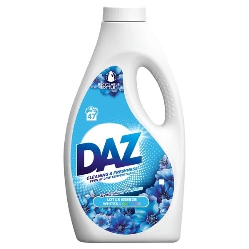 DAZ LIQUID LAUNDRY DETERGENT WHITES & COLOURS LOTUS BREEZE 47W