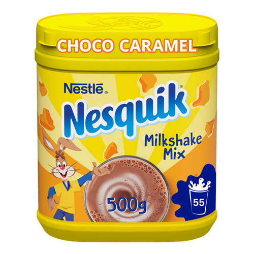NESQUIK MILKSHAKE POWDER CHOCO-CARAMEL 500G