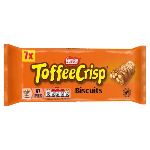 TOFFEE CRISP BISCUITS 7PK 130.9G