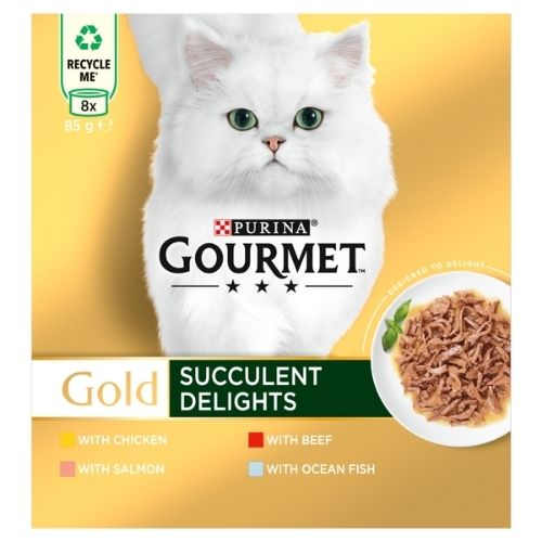 GOURMET GOLD SUCCULENT DELIGHTS 8PK 85G