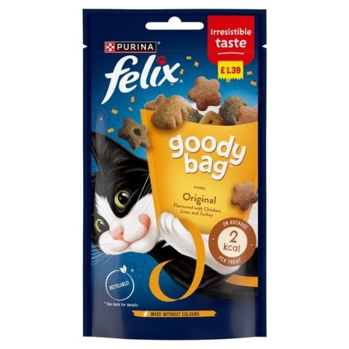 FELIX GOODY BAG CAT TREAT ORIGINAL MIX PMP £1.39 60G
