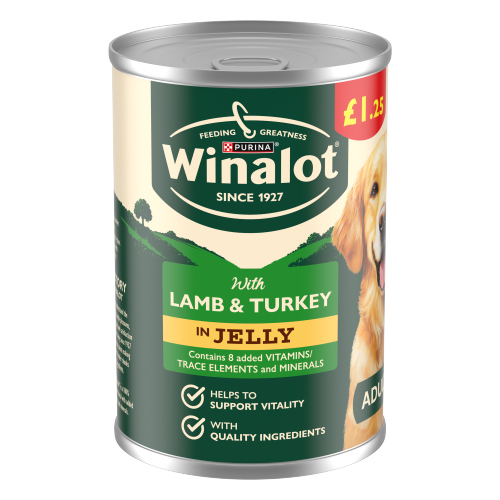 WINALOT WITH LAMB & TURKEY IN JELLY PMP £1.25 400G