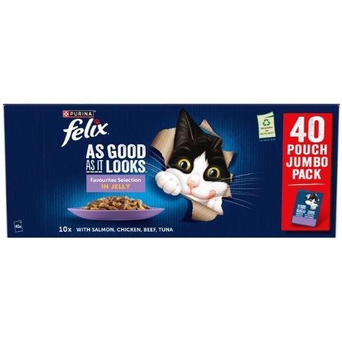 FELIX AGAIL FAVOURITES SELECTION WET CAT FOOD 40PK 85G