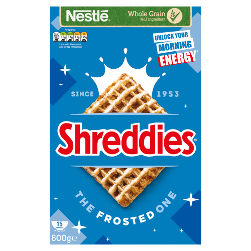 SHREDDIES FROSTED MALTED WHEATS BREAKFAST CEREAL 600G
