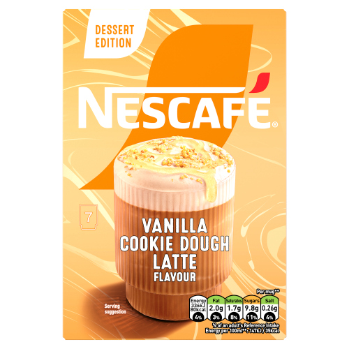 NESCAFE VANILLA COOKIE DOUGH LATTE SACHETS 7 X 136.5G