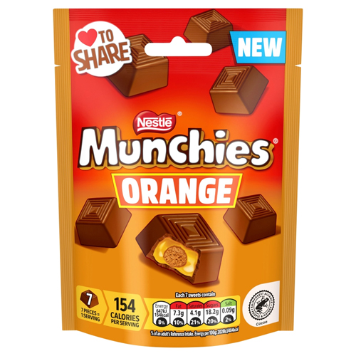 MUNCHIES ORANGE CHOCOLATE SHARING BAG 100G
