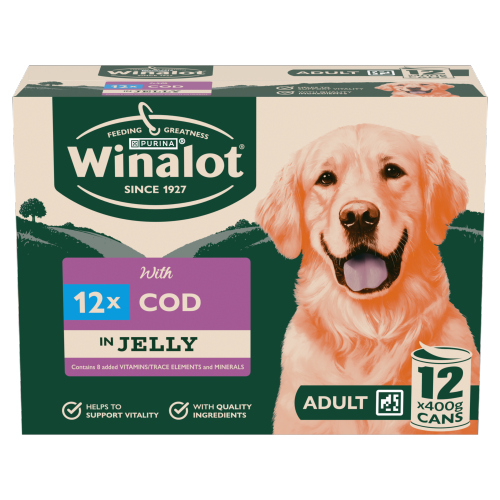 WINALOT CLASSICS MIXED IN JELLY COD WET DOG FOOD 400G