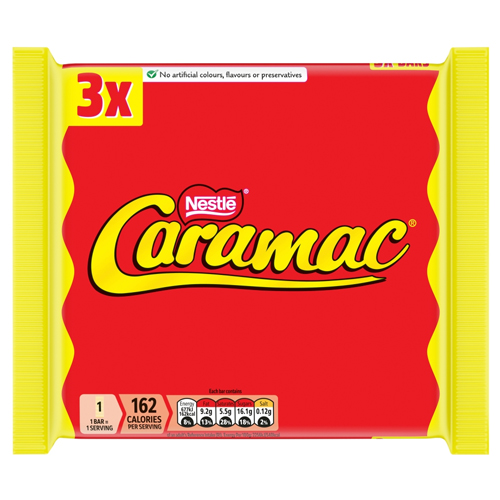 CARAMAC CARAMEL FLAVOUR BAR 3PK 90G