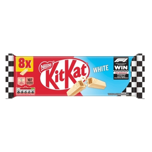 KITKAT 2 FINGER WHITE BISCUIT BAR 8PK 165.6G