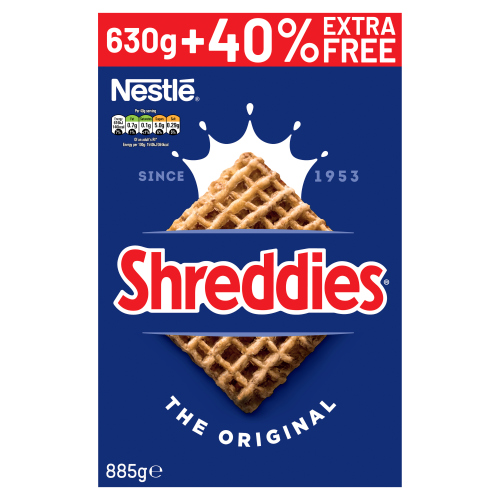 SHREDDIES ORIGINAL MALTED WHEATS BREAKFAST CEREAL 885G