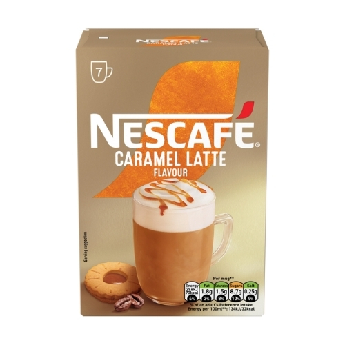 NESCAFE CARAMEL LATTE INSTANT COFFEE 7SAC 119G