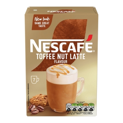 NESCAFE TOFFEE NUT LATTE INSTANT COFFEE 7SAC 130.2G