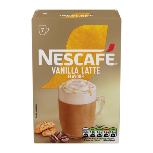 NESCAFE VANILLA LATTE INSTANT COFFEE 7SAC 129.5G