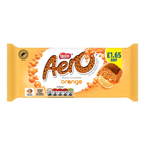 AERO GIANT ORANGE CHOCOLATE BLOCK PMP £1.65 90G