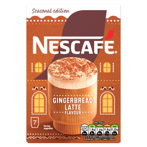 NESCAFE GINGERBREAD LATTE 7SAC 129.5G-AVAILABLE IN SEPTEMBER