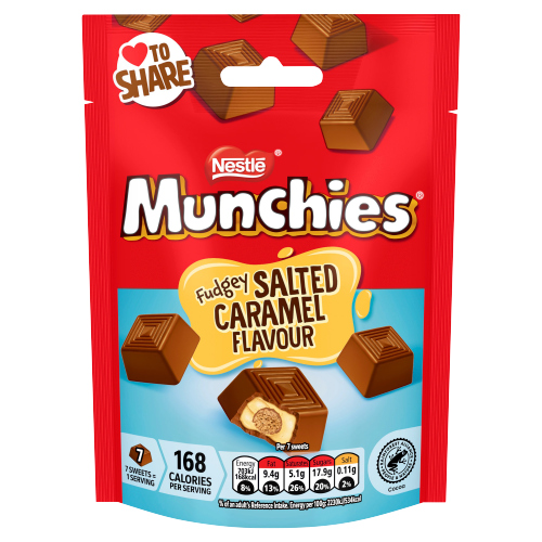 MUNCHIES FUDGEY SALTED CARAMEL FLAVOUR 97G