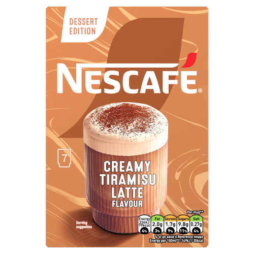 NESCAFE TIRAMISU FLAVOUR LATTE INSTANT COFFEE 7SAC 136.5G