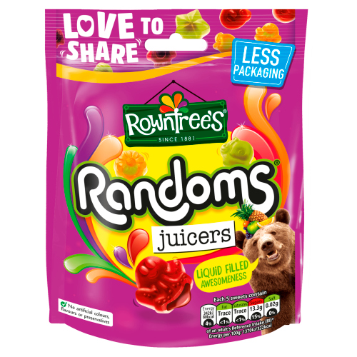 ROWNTREE'S RANDOMS JUICERS SHARING BAG 140G