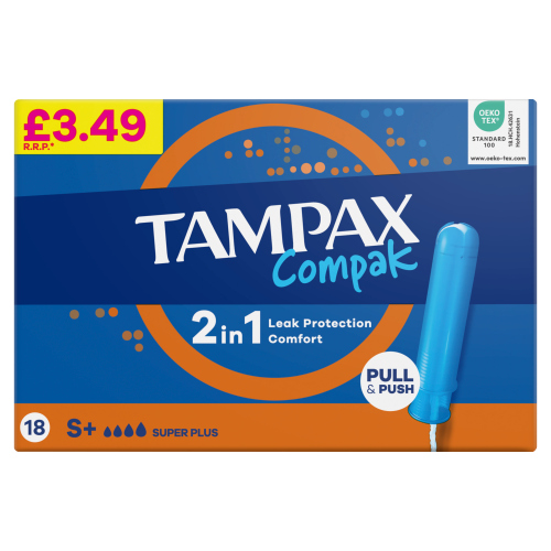 TAMPAX COMPAK SUPER PLUS PMP 3.49 18PK