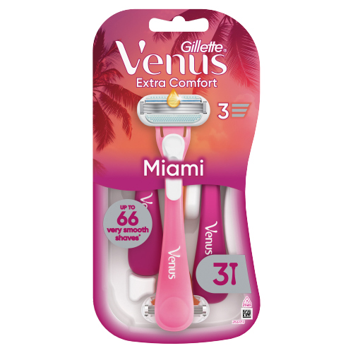 VENUS SMOOTH DISPOSABLE RAZORS MIAMI SUNSET 3PK