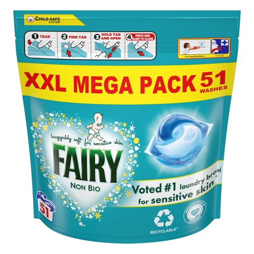 FAIRY NON BIO PODS FOR SENSITIVE SKIN 51W