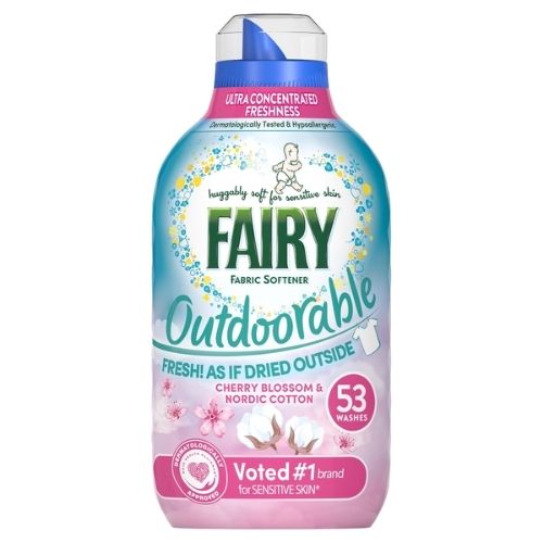 FAIRY FABRIC ENHANCER LIQUID CHERRY BLOSSOM & NORDIC COTTON 53W 742ML
