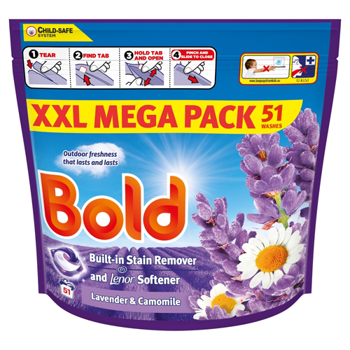 BOLD ALL-IN-1 PODS LAVENDER AND CAMOMILE 51W