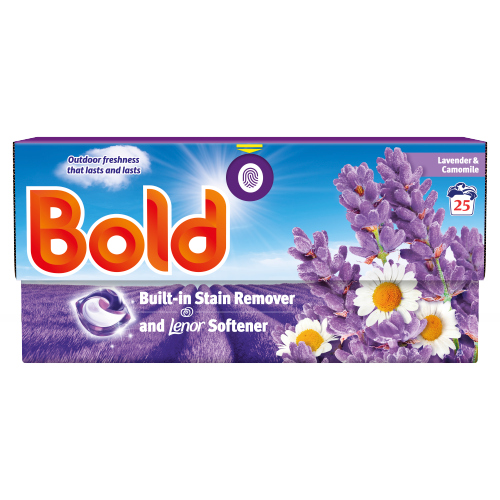 BOLD ALL IN 1 WASHING LIQUID CAPSULES LAVENDER & CHAMOMILE 25W