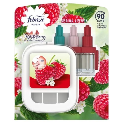 FEBREZE 3VOLUTION AIR FRESHENER PLUG-IN STARTER KIT RASPBERRY & ELDERFLOWER 20ML