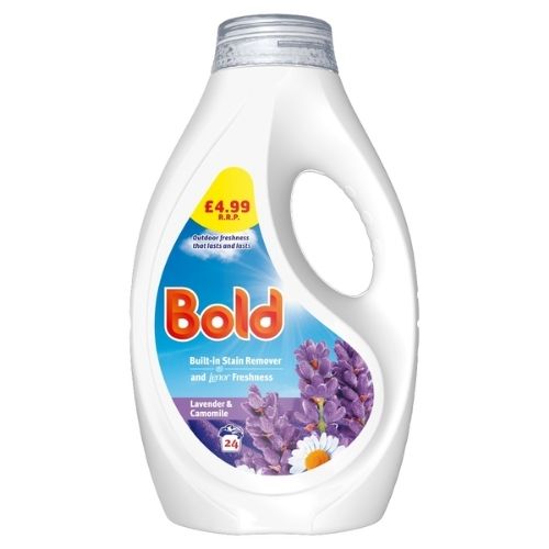 BOLD LIQUID LAUNDRY DETERGENT 24W PMP £4.49 744ML