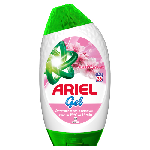 ARIEL LAUNDRY DETERGENT GEL CHERRY BLOSSOM 26W 858ML