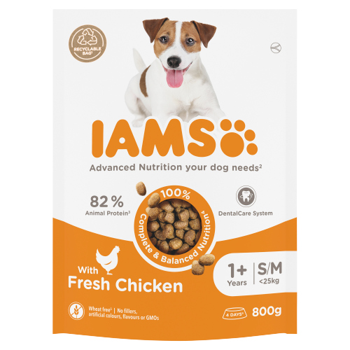 IAMS DOG ADULT SMALL MEDIUM CHICKEN 800G